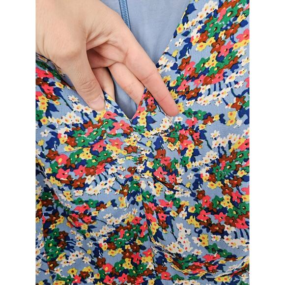 Boden Hazy Blue Ditsy Field Floral Tessa Midi Dress Size 10R - Picture 8 of 16